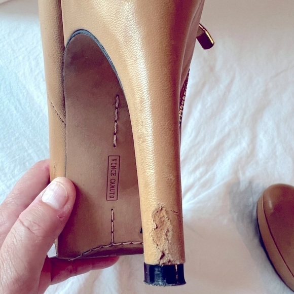 💕 Vince Camuto “Elvin” Caramel Bootie Size 8 M - Picture 11 of 12